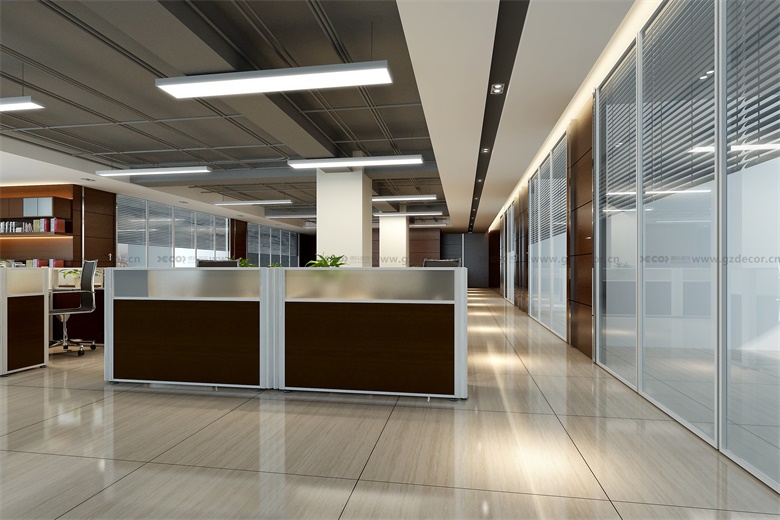 核心區辦公室裝修中的玻璃隔斷選擇藝術